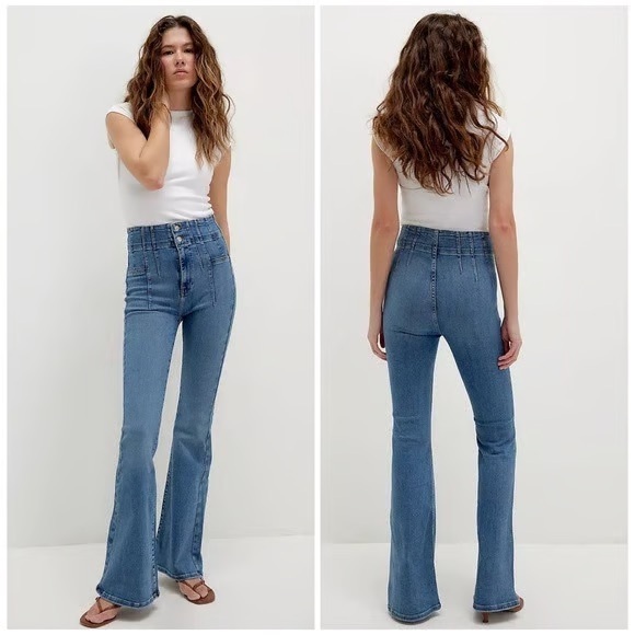 We The Free Jayde Light Blue Flare Jeans, 29 - Picture 5 of 7